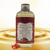 Huile de Massage Naturelle - Fraise  la Crme