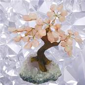 Arbre du bonheur - Arbre de Vie - Quartz Rose - 18-20 cm