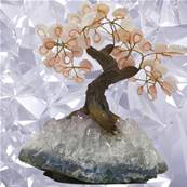 Arbre du bonheur - Arbre de Vie - Quartz Rose - 18-20 cm