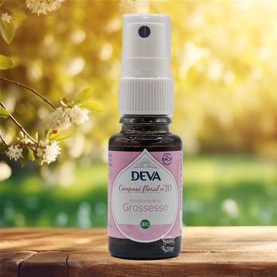 Deva - Composé Floral Dr Bach - Émotions de la Grossesse N.10 - Spray 15ml