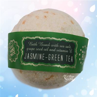 Bombe de Bain Fait Main - Jasmin Thé Vert 145g